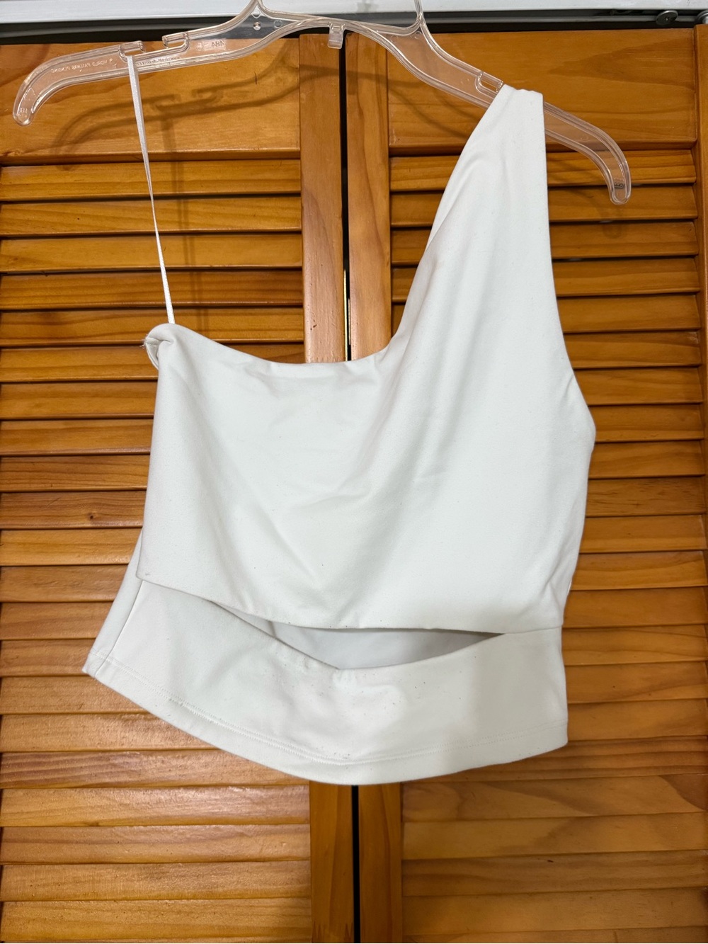 Asymmetric One-Shoulder White Cropped Top